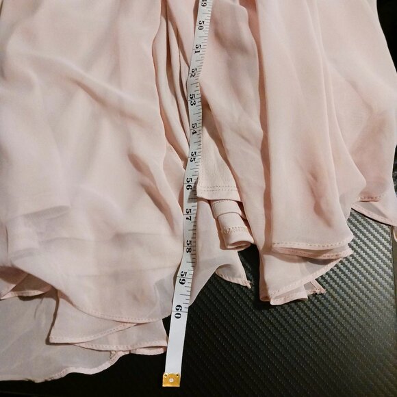 NEW Dessy Collection Off-the-Shoulder Puff Sleeve Maxi Dress Cameo Pink Size 20 - Picture 12 of 14